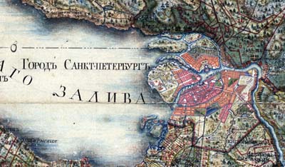 Карта Санкт-Петербургской губернии 1792 г.