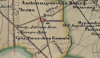 Карта Санкт-Петербургского уезда 1854 г.