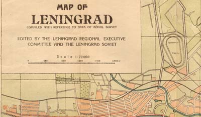 Map of Leningrad