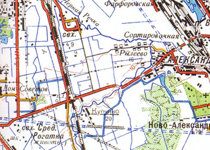Карта Ленинграда 1953 года