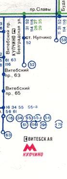 Схема Ленинграда 1973 года
