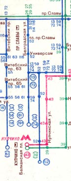 Схема Ленинграда 1975 года